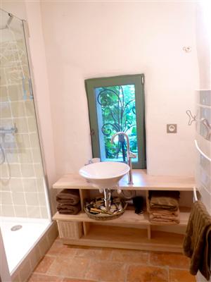 Also on the ground floor we have a separate toilet/laundry and a bathroom with shower and hairdryer.